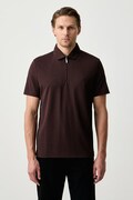 Michael Kors polo męskie z bawełną brązowe CS552HOHFK