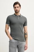Geox tricou polo barbati, culoarea gri, neted, M5510R T3236