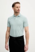 Hackett London polo de bumbac barbati, culoarea verde, neted, HM563426
