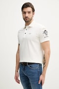 Бавовняне поло Aeronautica Militare чоловіче колір білий з принтом PO1866P310