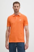 United Colors of Benetton polo de bumbac culoarea portocaliu, uni, 3089U302D