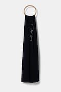 Tommy Hilfiger fular femei, culoarea albastru marin, modelator, AW0AW17352