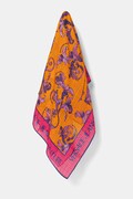 Копринено шалче Versace Jeans Couture в оранжево с десен 78HA7H02 ZG353
