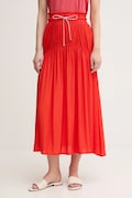Sukňa La Petite Française JOSETTE oranžová farba, midi, áčkový strih, JOSETTE