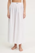 Karl Lagerfeld fustă din bumbac culoarea alb, maxi, evazati, A2W46043