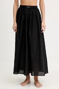 Karl Lagerfeld fustă din bumbac culoarea negru, maxi, evazati, A2W46043