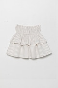 Dětská lněná sukně United Colors of Benetton béžová barva, mini, áčková, 4Q1NC0023