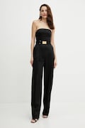 Elisabetta Franchi salopetă culoarea negru, cu decolteu rotund, TU05152E2