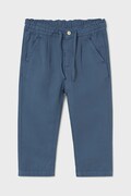 Дитячі штани з домішкою льону Mayoral relaxed fit колір синій однотонні 1580