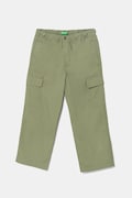 United Colors of Benetton pantaloni copii culoarea verde, neted, 4L2VCF04I