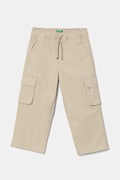Дитячі штани United Colors of Benetton колір бежевий однотонні 4TCGGF02B