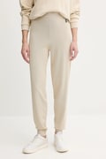 Armani Exchange pantaloni de trening femei, culoarea bej, neted, XW000120 AF10352