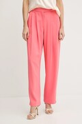 Pinko spodnie damskie kolor różowy proste high waist 103235 A213