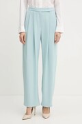 Pinko spodnie damskie kolor turkusowy proste high waist 103235 A213