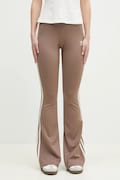 Спортивні штани adidas Originals FLARED LEGGINGS колір бежевий з аплікацією JD4601