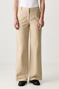 A.P.C. pantalon margaret trousers cotton Women's beige high waist COHFU.F08476