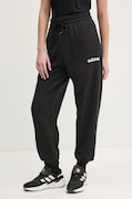 Nohavice adidas Essentials Linear dámske, čierna farba, jednofarebné, JC5948