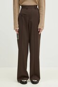MM6 Maison Margiela pantaloni in misto lana donna colore marrone S52KA0516