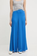 Marella spodnie Emme by Marella damskie kolor niebieski szerokie high waist 2515131182200