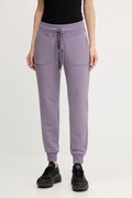 Dkny spodnie dresowe damskie kolor fioletowy gładkie DP5P3496