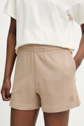 HUGO sportske kratke hlače za žene od pamuka bež srednje visoki struk 50536943
