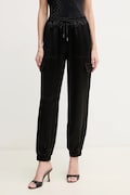 Guess spodnie cargo damskie NEW MARZIA czarne high waist W5GB08 WG7C0