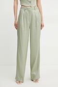 Guess spodnie CAMILLE damskie kolor zielony szerokie high waist W5GB53 WH5F0