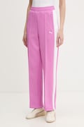 Puma spodnie dresowe damskie Always on fioletowe high waist 629797
