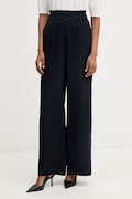 Morgan spodnie straight damskie PBIRD granatowe high waist PBIRD