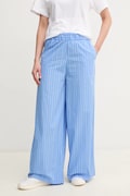 MAX&Co. spodnie bawełniane damskie kolor niebieski szerokie high waist 2516131094200