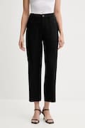 United Colors of Benetton spodnie damskie kolor czarny proste high waist 4NPHDF09D