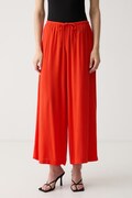 United Colors of Benetton pantaloni wide leg da donna in viscosa arancione high waist 4VW95F00C
