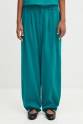 Pangaia pantaloni in cotone DNA Interlock Trousers donna colore turchese  10002446