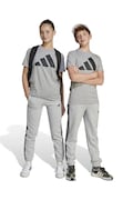 Detské tepláky adidas šedá farba, s nášivkou, JE0304