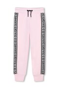 Marc Jacobs spodnie dresowe dziecięce kolor różowy z aplikacją W60469