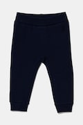 United Colors of Benetton pantaloni de trening din bumbac pentru bebeluși culoarea albastru marin, neted, 3J70AF01R