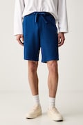 HUGO szorty dresowe męskie bawełniane Dayono niebieskie high waist 50530696