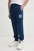Versace Jeans Couture pantaloni della tuta di cotone uomo colore blu navy con applicazione 78GAAT00 CF01T
