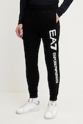 Bavlněné tepláky EA7 Emporio Armani pánské, černá barva, s potiskem, AF13512.7M000571