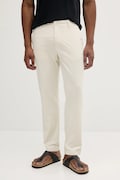 Kalhoty Pepe Jeans SLIM CHINO POPLIN pánské, béžová barva, jednoduché, PM211873