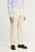 Lindbergh pantaloni de bumbac barbati, culoarea bej, cu fason chinos, 30-003111