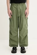 Бавовняні штани NEIGHBORHOOD Wide Cargo Pants чоловічі колір зелений фасон cargo 251SPNH.PTM06