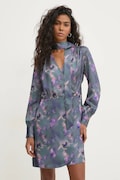 HUGO rochie culoarea gri, mini, evazată, 50530149