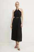 Twinset rochie culoarea negru, maxi, evazată, 251TP2332