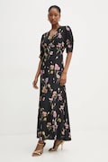 Twinset rochie culoarea negru, maxi, evazată, 251TP2770
