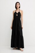 Twinset sukienka kolor czarny maxi rozkloszowana 251TT2027