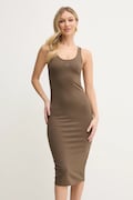 Šaty Armani Exchange zelená farba, midi, priliehavé, XW000820 AF13729