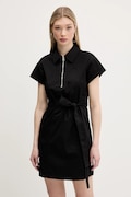 Hugo Blue rochie culoarea negru, mini, evazată, 50538397