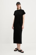 Hugo Blue sukienka bawełniana kolor czarny maxi oversize 50540389