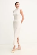 Calvin Klein sukienka kolor beżowy maxi dopasowana K20K208304
